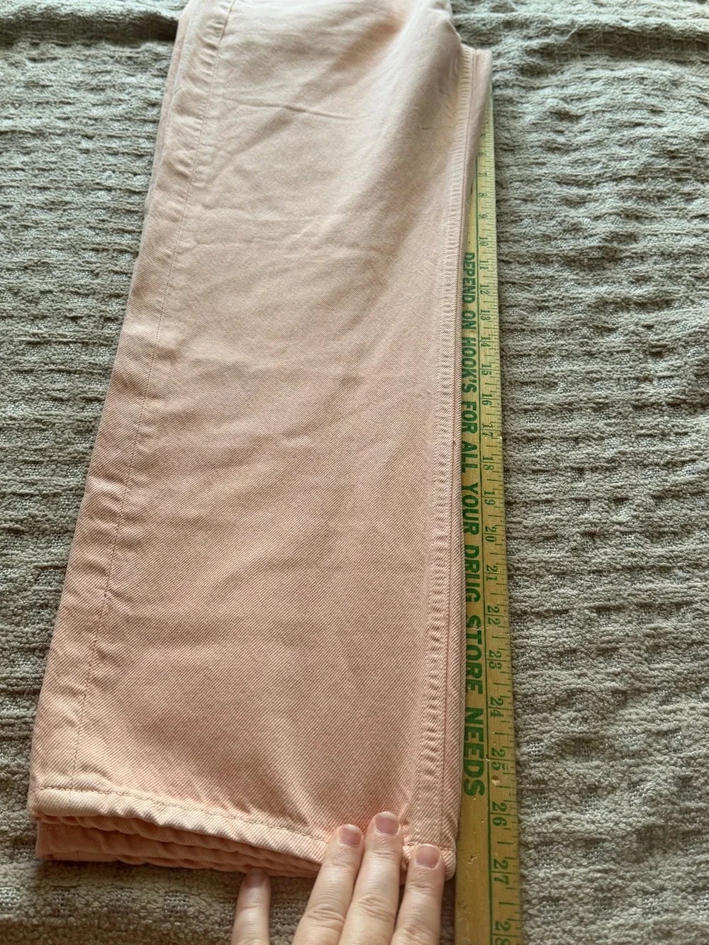 Citizens of humanity now Palma straight clean hem cropped peach color jeans